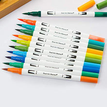 Carica l'immagine nel visualizzatore di Gallery, Dual Brush Pen,24 Colori Pennarelli Acquarelli con punta fine e bianco