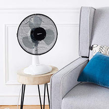 Carica l'immagine nel visualizzatore di Gallery, AmazonBasics - Ventilatore oscillante da tavolo, a 3 velocità, 40 W, Nero