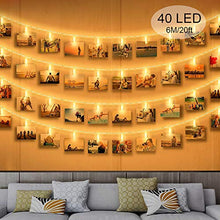 Carica l'immagine nel visualizzatore di Gallery, Zorara Luci Led per Clip Foto, 6M 40 LED Foto Stringa Illuminazione,...