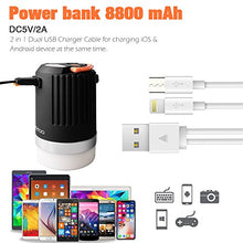 Carica l'immagine nel visualizzatore di Gallery, Lanktoo Batteria Power Bank e Lanterna da Campeggio Outdoor Nero