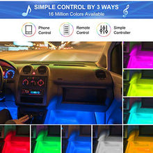 Carica l'immagine nel visualizzatore di Gallery, Striscia LED Auto, Aimocar RGB Impermeabile Kit di Illuminazione Auto Luci...