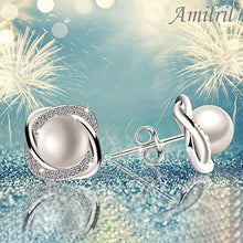 Carica l'immagine nel visualizzatore di Gallery, Orecchini con Perle D’acqua Dolce, Amilril Argento Sterling 925 5A Style1