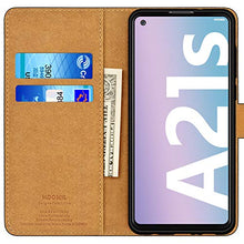 Carica l'immagine nel visualizzatore di Gallery, HOOMIL Cover per Samsung A21S, Galaxy Flip Case in Pelle Nero