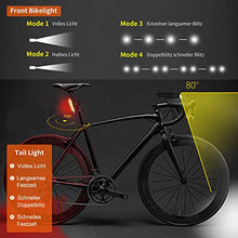 Carica l'immagine nel visualizzatore di Gallery, WOTEK Luci per Bicicletta Set Bici Ricaricabili e Impermeabili USB...