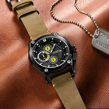 Carica l'immagine nel visualizzatore di Gallery, Orologio Uomo Sport Impermeabile Cronografo Quarzo Marrone Nero - Ilgrandebazar