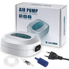 Carica l'immagine nel visualizzatore di Gallery, Zacro Acquario Pompa Areatore Silenzioso Portata 3L / min 2.5W - Ilgrandebazar