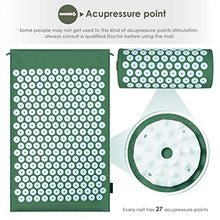 Carica l'immagine nel visualizzatore di Gallery, amzdeal Set Tappetino Agopressione, Include per Agopressione+ Verde grigio