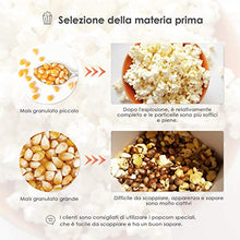 Carica l'immagine nel visualizzatore di Gallery, SIMBR Macchina per Popcorn, ad Aria Calda Popocorn Compatta...