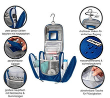 Carica l'immagine nel visualizzatore di Gallery, KRONIFY Beauty Case da Viaggio donna Grande con Specchio per Donna e Uomo Blu - Ilgrandebazar