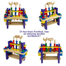 Carica l'immagine nel visualizzatore di Gallery, Nuheby Kit Attrezzi per Bambini 42 PCS Cassetta in Legno da Lavoro...