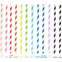 Carica l'immagine nel visualizzatore di Gallery, Keriber 300 pezzi biodegradabili cannucce di carta potabile Stripe paglia... - Ilgrandebazar