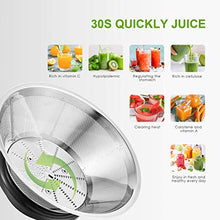 Carica l'immagine nel visualizzatore di Gallery, Centrifuga Frutta e Verdura, Estrattore di Succo Freddo con 75MM Bocca... - Ilgrandebazar