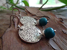 Carica l'immagine nel visualizzatore di Gallery, ✿ SEMI DI ASAI TURCHESE BOHO ETHNO MANDALA ✿ orecchini esotici - regalo...