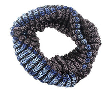 Carica l'immagine nel visualizzatore di Gallery, Scaldacollo in maglia, sciarpa ad anello unisex stampato col. Jeans - Ilgrandebazar