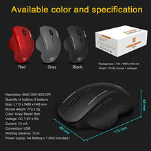 Carica l'immagine nel visualizzatore di Gallery, AKSEA Mouse Wireless 2,4 G, Ergonomico, 6 Tasti, mouse - black