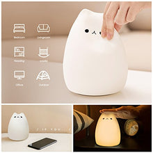 Carica l'immagine nel visualizzatore di Gallery, Luce Notturna LED, ikalula molle variopinta del silicone gatto di notte... - Ilgrandebazar
