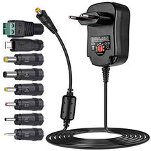 Carica l'immagine nel visualizzatore di Gallery, SoulBay 3 V 4,5 V 5 V 6 V 7,5 V 9 V 12 V 1000 mA Adattatore AC/DC universale...