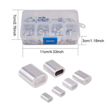 Carica l'immagine nel visualizzatore di Gallery, Increway 180PCS 6 taglie in alluminio crimpatura maniche loop clip puntale... - Ilgrandebazar