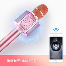 Carica l'immagine nel visualizzatore di Gallery, 1 BY ONE Microfono Wireless per Karaoke, Sistema Portatile 4 in 1, Rosa - Ilgrandebazar