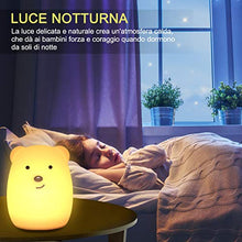 Carica l'immagine nel visualizzatore di Gallery, Luce Notturna Bambini in Silicone Morbido Safe Lampada da Comodino 9 Colori... - Ilgrandebazar