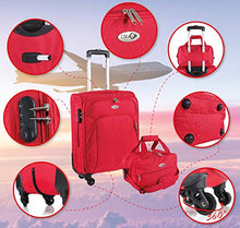 Carica l'immagine nel visualizzatore di Gallery, CABIN GO Max 5550 Trolley con Bagaglio a mano Borsone Piccolo MX5550, Rosso