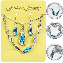 Carica l'immagine nel visualizzatore di Gallery, INTVN Set di Gioielli in Cristallo, Collana Orecchini Bracciali Crystal A - Ilgrandebazar