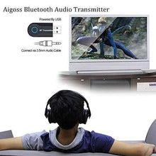 Carica l'immagine nel visualizzatore di Gallery, Aigoss Trasmettitore Bluetooth, Aupolo Adattatore Wireless Portatile Nero - Ilgrandebazar