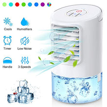Carica l'immagine nel visualizzatore di Gallery, Mini Raffreddatore D'aria, Air Cooler Personale Condizionatori Ventilatore 3...