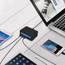 Carica l'immagine nel visualizzatore di Gallery, Caricabatterie USB QC 50W con Schermo LCD costituito da 4 Porte 818 Black - Ilgrandebazar