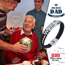 Carica l'immagine nel visualizzatore di Gallery, Gkmamrg Padre Tags Regalo da Uomo, Bracciale con Dad Silicone Bracciali 21cm