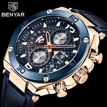 Carica l'immagine nel visualizzatore di Gallery, Orologio uomo BY BENYAR Cronografo Analogico Impermeabile Orologi Blackblue - Ilgrandebazar