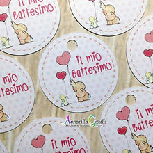 Carica l'immagine nel visualizzatore di Gallery, 50 pezzi, Bigliettini Battesimo Stampati per bomboniera, 3 centimetri,... - Ilgrandebazar