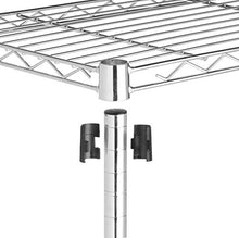 Carica l'immagine nel visualizzatore di Gallery, AmazonBasics - Scaffalatura a 4 ripiani, su rotelle, Cromo - Ilgrandebazar