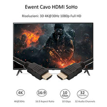 Carica l'immagine nel visualizzatore di Gallery, Ewent Cavo HDMI 1.4 4K con Ethernet, Supporta 30Hz, Video UHD 2160p, 1 M - Ilgrandebazar