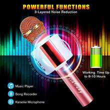 Carica l'immagine nel visualizzatore di Gallery, Microfono Karaoke Bluetooth Wireless, FISHOAKY 4.1 Portatile Gold - Ilgrandebazar