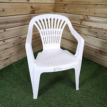 Carica l'immagine nel visualizzatore di Gallery, PROGARDEN Azard - Sedia Bianca Plastica Impilabile Giardino Garden Bar...