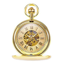 Carica l'immagine nel visualizzatore di Gallery, TREEWETO Orologio da tasca unisex con catena, analogico, Golden057 - Ilgrandebazar
