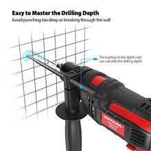 Carica l'immagine nel visualizzatore di Gallery, Trapano elettrico, Meterk 850w 3000 RPM a Percussione, martello e... - Ilgrandebazar
