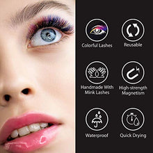 Carica l'immagine nel visualizzatore di Gallery, Ciglia Magnetiche con Eyeliner Magnetico Kit, 3D Finte Colorate...