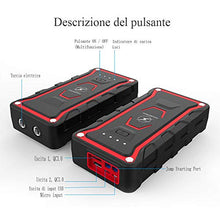 Carica l'immagine nel visualizzatore di Gallery, FLYLINKTECH Avviatore Emergenza per Auto- 1500A 20000mAh