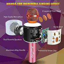 Carica l'immagine nel visualizzatore di Gallery, Microfono Karaoke Bluetooth Wireless, FISHOAKY 4.1 Portatile Gold - Ilgrandebazar