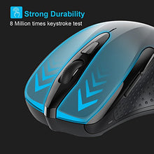 Carica l'immagine nel visualizzatore di Gallery, TECKNET Mouse Bluetooth Wireless per Windows e Mac, 2600DPI, Grey