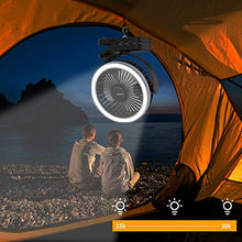 Carica l'immagine nel visualizzatore di Gallery, EasyAcc Ventilatore Clip da Campeggio,6700mAh USB 6700mAh, Nero