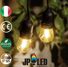 Carica l'immagine nel visualizzatore di Gallery, JP-LED Catena Di Luci Led 【Con 12 Lampadine E-27 】Luci Da Esterno E Da... - Ilgrandebazar