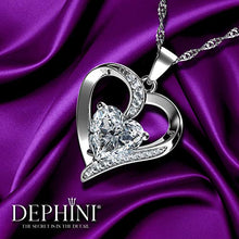Carica l'immagine nel visualizzatore di Gallery, DEPHINI - Collana a forma di cuore bianco - in argento Sterling 925 - con... - Ilgrandebazar