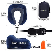 Carica l'immagine nel visualizzatore di Gallery, Cuscino da viaggio memory foam – The Da Viaggio Memory Foam Blu Scuro