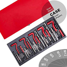 Carica l'immagine nel visualizzatore di Gallery, KKmoon - Kit di riparazione filettature 131 pezzi M5 M6 M8 M10 M12 rosso