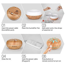 Carica l'immagine nel visualizzatore di Gallery, Diffusore di Aroma 550 ML, GeeRic Ultrasuoni Umidificatore Marrone. - Ilgrandebazar