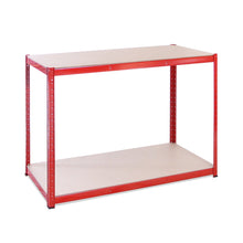 Carica l'immagine nel visualizzatore di Gallery, 120cm Wide, 60cm deep, 90cm High, Red Garage Shed Racking Storage Workbench,... - Ilgrandebazar