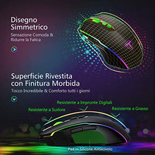 Carica l'immagine nel visualizzatore di Gallery, PICTEK Mouse Gaming, RGB 8 Pulsanti Proggrammabili 7200 DPI Pulsante...